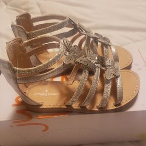 Girls butterfly sandals size 8
